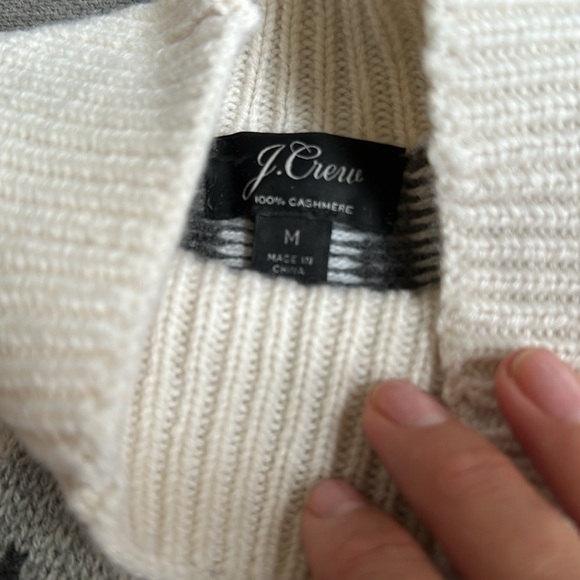 J.Crew Mockneck Fair Isle Cashmere Sweater-K3161 Size M - Picture 3 of 5